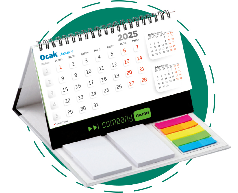 Dival Ajanda | Calendrier de bureau avec accessoire