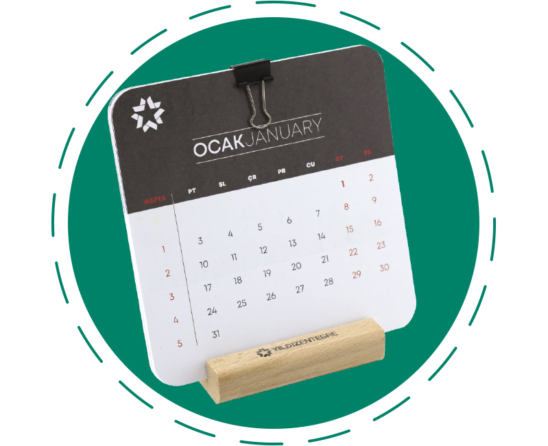 Dival Ajanda | Calendars with Wooden Holder